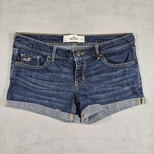 Hollister Denim Shorts Womens Size 7 Cuffed Low-Rise Mallcore Y2K Preppy Summer